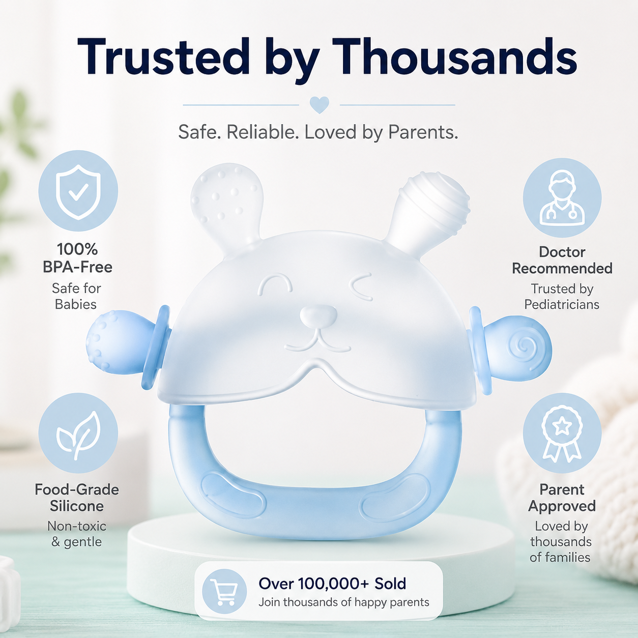Teething Mitten Helps Soothe Sore Gums In Minutes